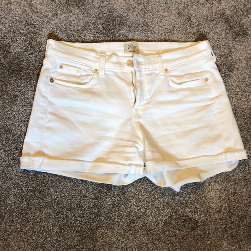 J Crew White Denim Shorts
